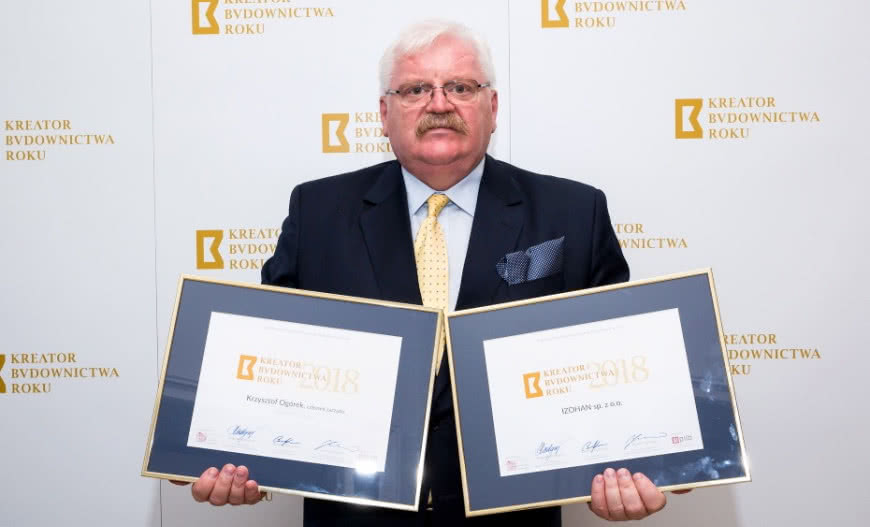 Izohan Sp. z o.o. z tytułem Kreatora Budownictwa 2018