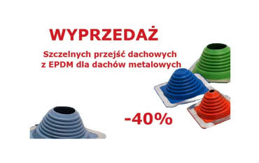Promocja na przejścia dachowe z EPDM dla dachów metalowych