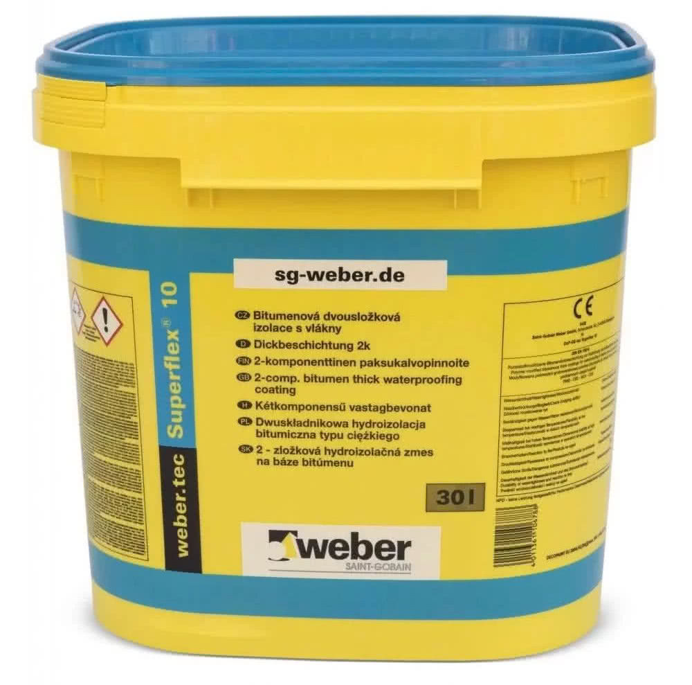 weber.tec Superflex 10 - Elastyczna, modyfikowana polimerami, grubowarstwowa masa uszczelniająca (masa KMB). fot. weber