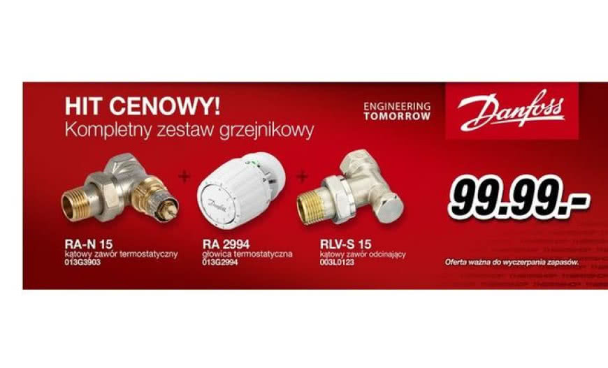 Promocja na zestaw grzejnikowy Danfoss w sklepie Thermshop 