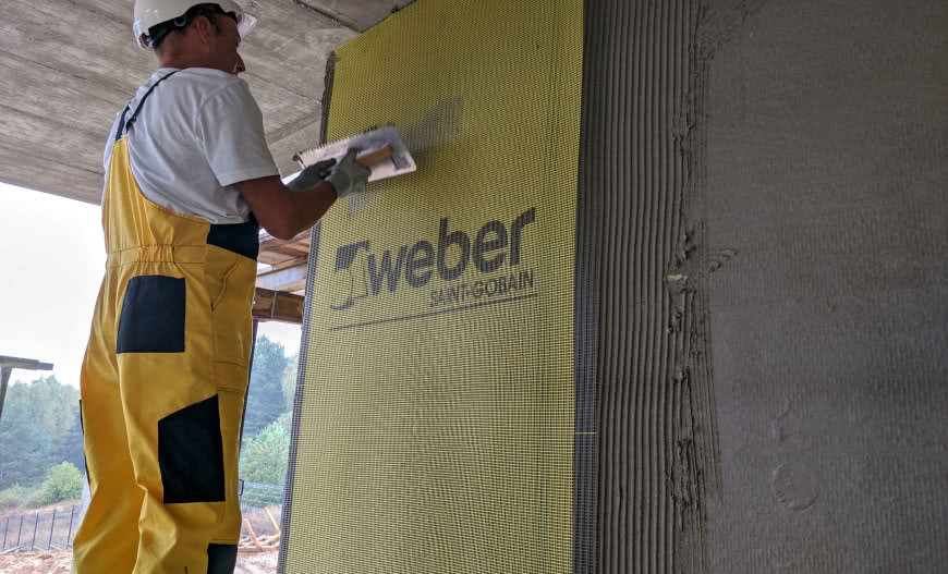 Wełna mineralna ISOVER Fasoterm 35 z systemem weber.therm WM to czysta elewacja na lata