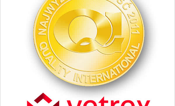 Godło "Najwyższa Jakość Quality International 2011" dla firmy Vetrex