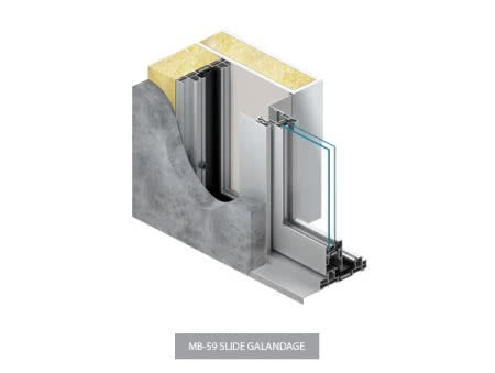 System otwierania w drzwiach MB-59 Slide Galandage.