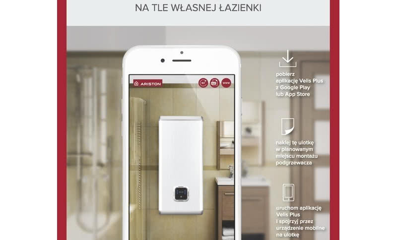 Aplikacja mobilna ułatwiająca wybór urządzenia Ariston