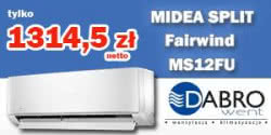 Dabro-oferta - klimatyzator Midea Split za 1314,5 zł netto do 25 lipca 2014r