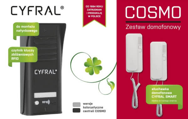 Zestaw domofonowy COSMO dla 1 abonenta z RFID